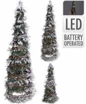 Versiering kerstboom kegel met led licht op batterij 40 cm