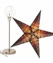 Versiering kerstster java 60 cm inclusief tafellamp lamp standaard