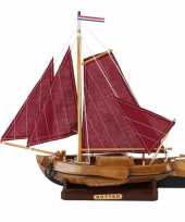 Versiering miniatuur model hollandse vissersboot 25 cm
