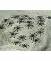 Versiering spinnen zwart 24 stuks