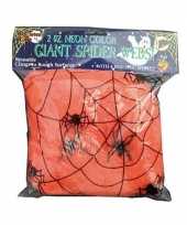 Versiering spinnenweb oranje 50 gram