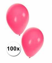 Versierings ballonnen roze 100 st