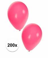 Versierings ballonnen roze 200 st
