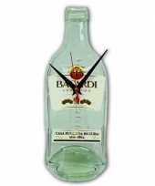 Wandversiering bacardi fles klok